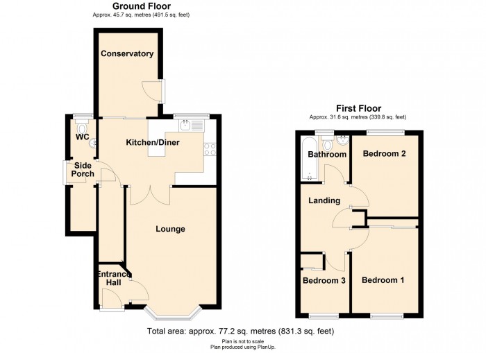 Floorplan for Trevithick Gardens, Merthyr Tydfil