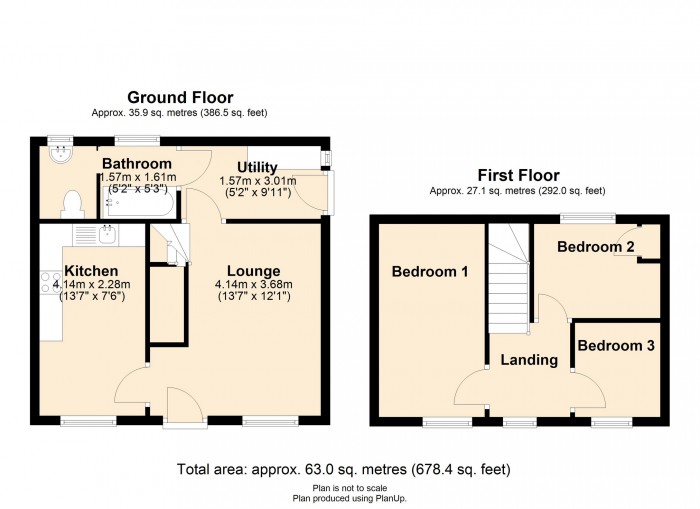 Floorplan for Penygraig Road, Tonypandy