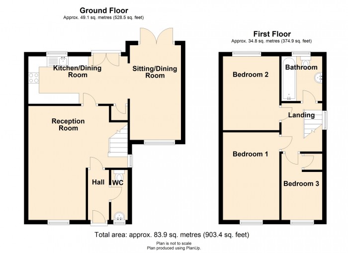 Floorplan for Anthony Hill Court, Pentrebach, Merthyr Tydfil, CF48 4AZ