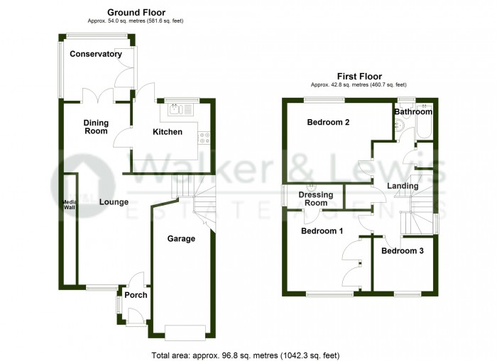 Floorplan for Dennithorne Close, Merthyr Tydfil, CF48 3HE