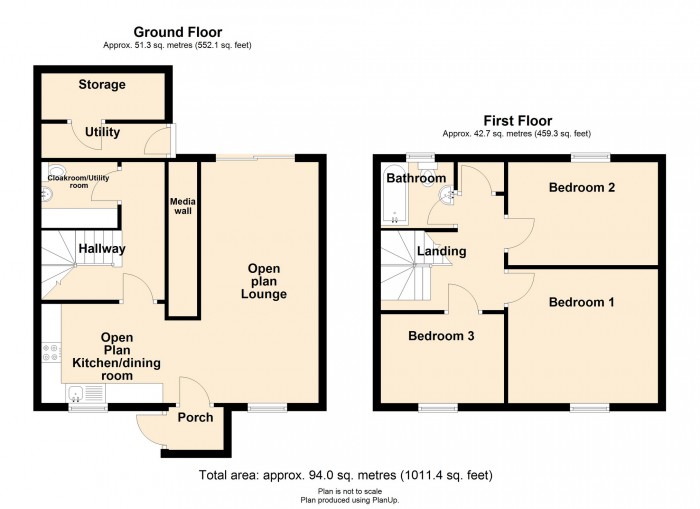 Floorplan for Brynhyfryd, Pontlottyn, Bargoed, CF81 9QN