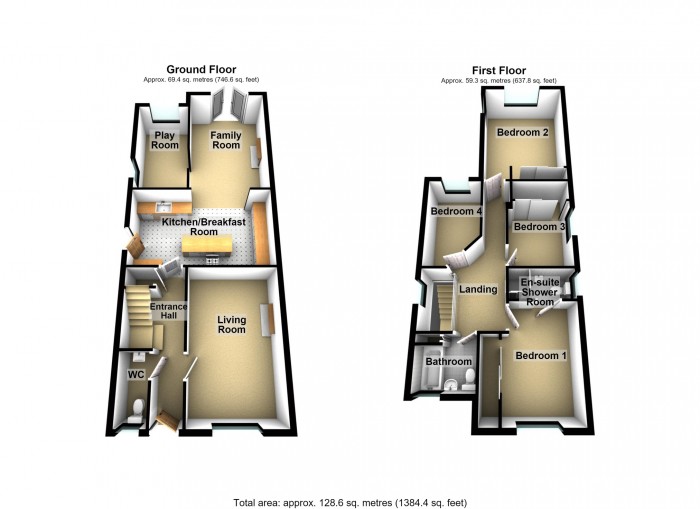 Floorplan for Japonica Drive, Merthyr Tydfil