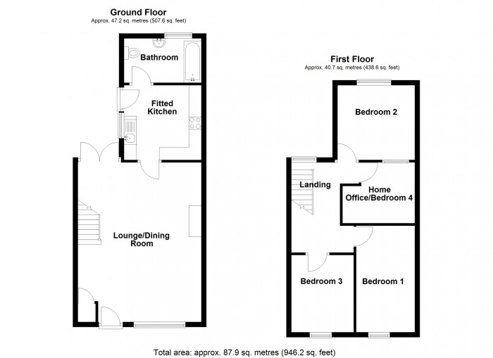 Floorplan for Hodges Street, Merthyr Tydfil