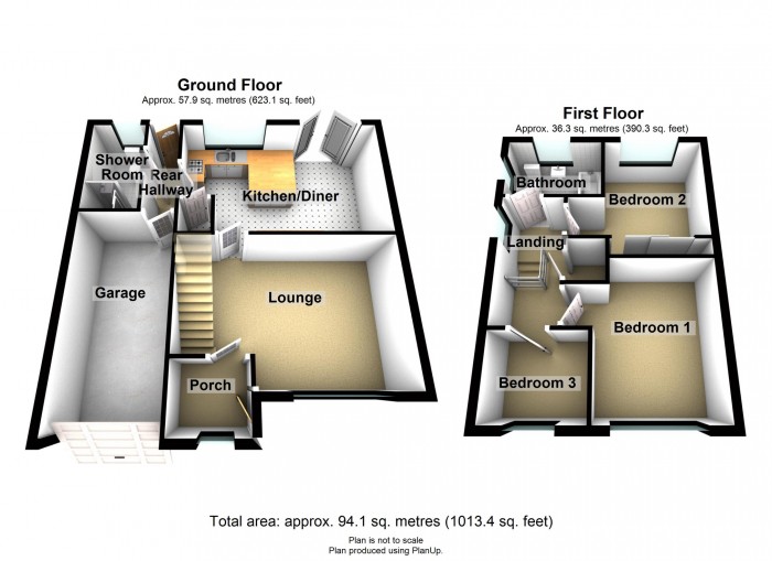 Floorplan for Greenfield Gardens, Pentrebach, Merthyr Tydfil