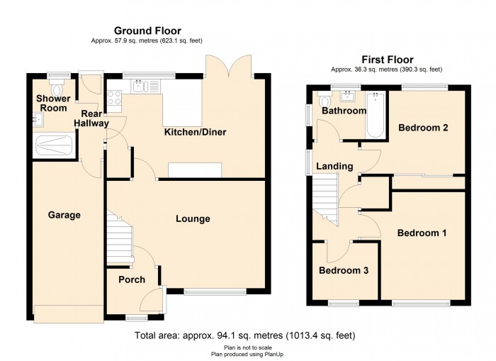 Floorplan for Greenfield Gardens, Pentrebach, Merthyr Tydfil