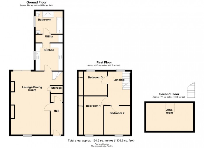 Floorplan for Bryn Street, Merthyr Tydfil, CF47 0TG