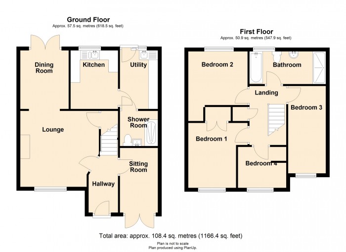 Floorplan for Heol Y Fedwen, Tonteg, Pontypridd