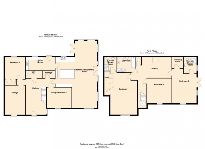 Floorplan for Sant Ioan, Mount View, Merthyr Tydfil, CF47 0UX