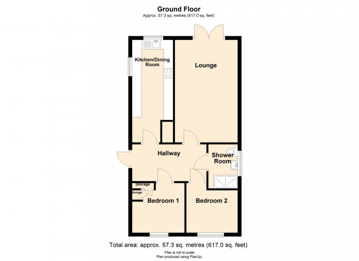 Floorplan for Monmouth Drive, Merthyr Tydfil, CF48 1JB