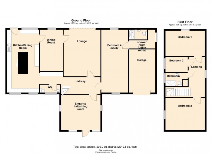 Floorplan for Bramblewood, Gwaelodygarth Close, Merthyr Tydfil