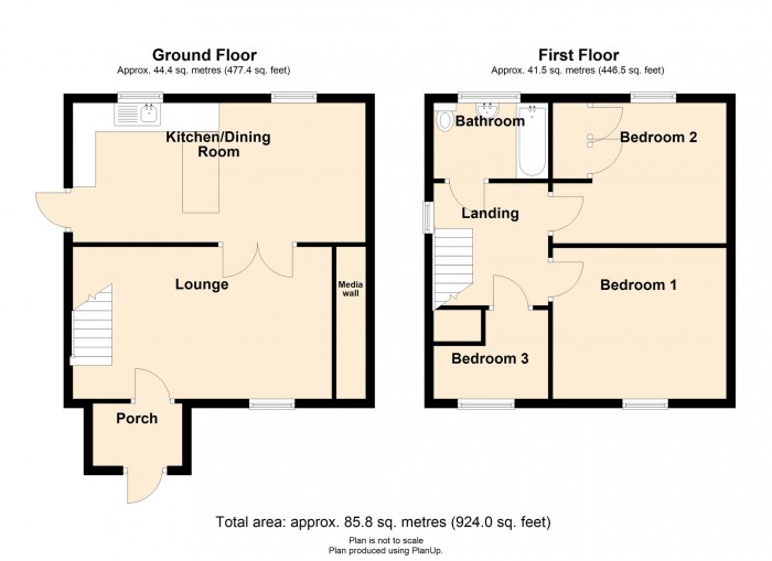 Floorplan for Wallhead Road, Merthyr Tydfil, CF47 0SS