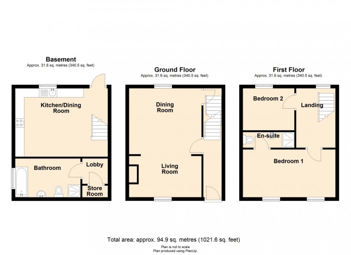 Floorplan for Gwaelodygarth, Merthyr Tydfil, CF47 8YU