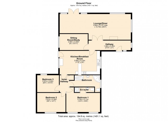 Floorplan for Westcourt, Gelliwion Road, Pontypridd CF37 1QD