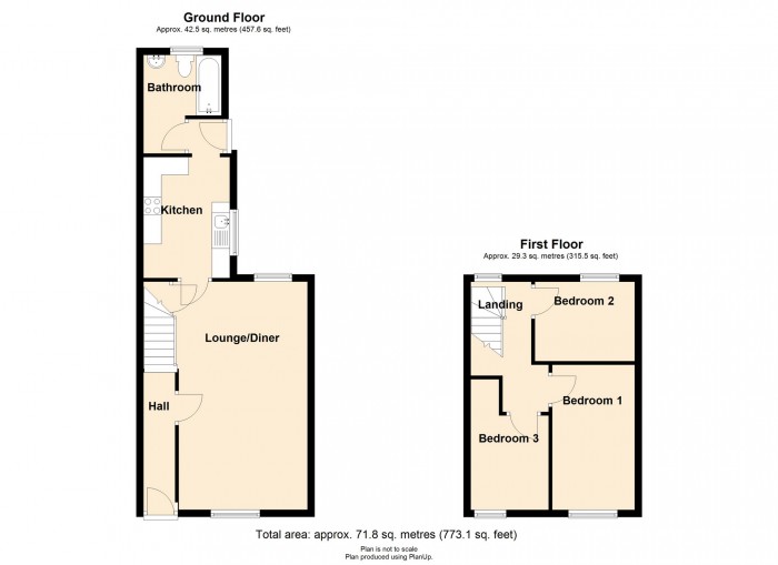 Floorplan for Trevethick Street, Merthyr Tydfil