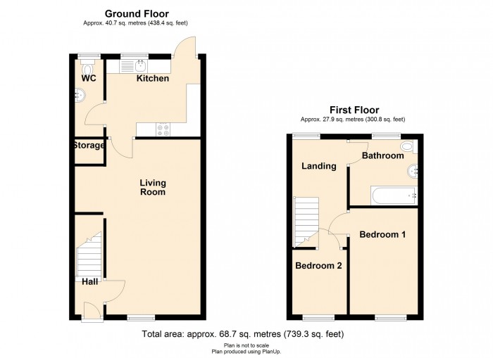 Floorplan for Cross Francis Street, Dowlais, Merthyr Tydfil, Cf48 3SF