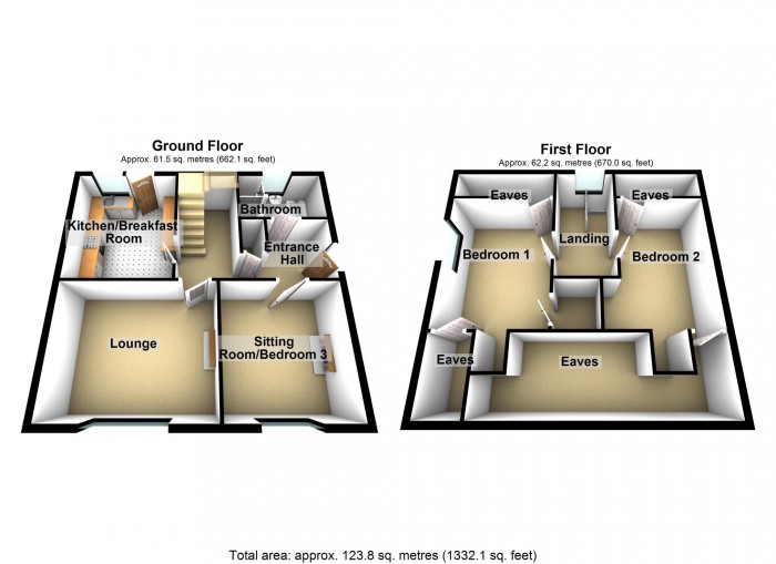 Floorplan for Ty Croeso, Heol-y-Mynydd, Cefn Coed, Merthyr Tydfil, South Glamorgan