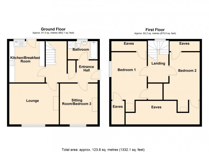 Floorplan for Ty Croeso, Heol-y-Mynydd, Cefn Coed, Merthyr Tydfil, South Glamorgan