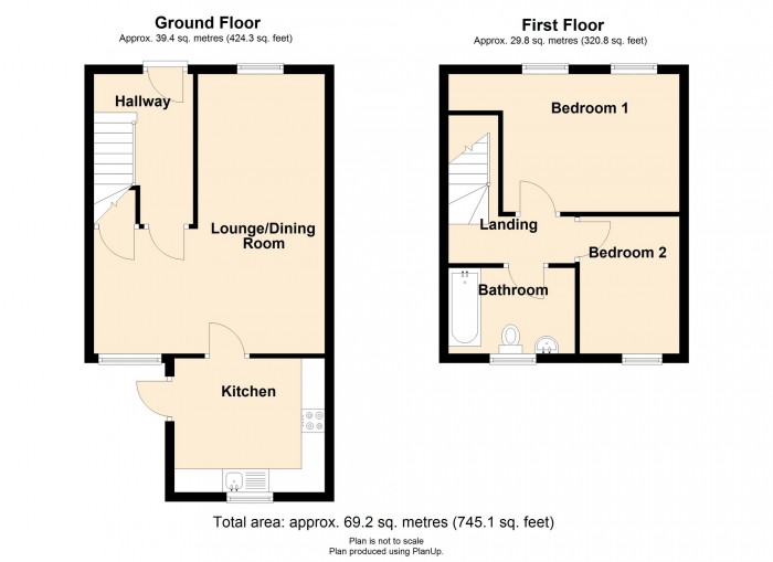 Floorplan for Hodges Street, Penydarren, Merthyr Tydfil, CF47 9NX