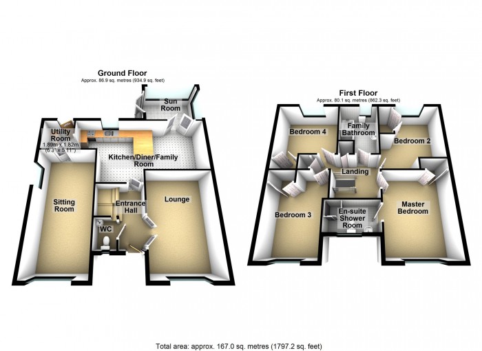 Floorplan for Beacon Heights, Merthyr Tydfil, South Glamorgan