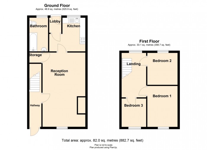 Floorplan for Reform Street, Pontlottyn, CF81 9RB