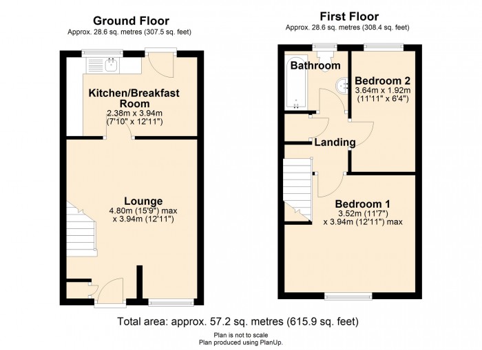 Floorplan for Manor Chase, Beddau, Pontypridd, CF38 2JF