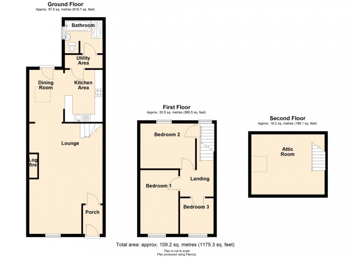 Floorplan for Primrose Hill, Merthyr Tydfil, CF47 0TF