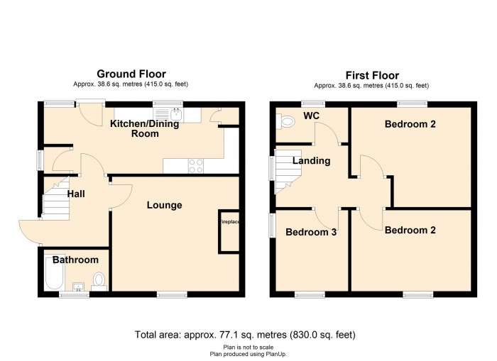 Floorplan for Laburnum Lane, Trefechan, Merthyr Tydfil, CF48 2HD