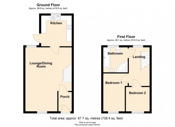 Floorplan for Clydach Street, Brynmawr, Ebbw Vale, Gwent, NP23 4RN