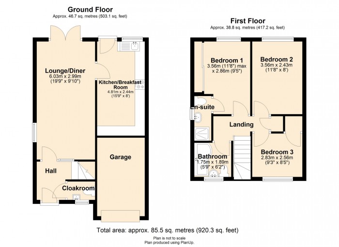 Floorplan for Ty Twyn, Church Village, Pontypridd, South Glamorgan