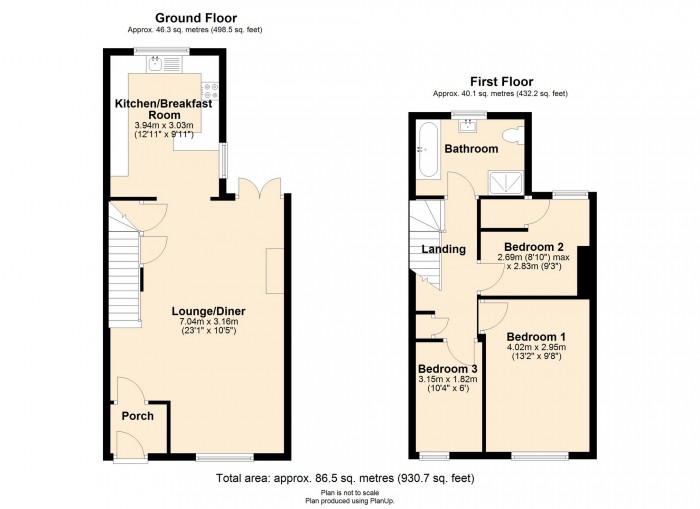 Floorplan for Commercial Street, Beddau, Pontypridd CF38 2DD