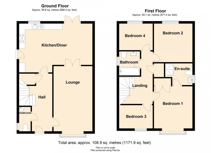 Floorplan for Ty Newydd Heights, Trefechan, Merthyr