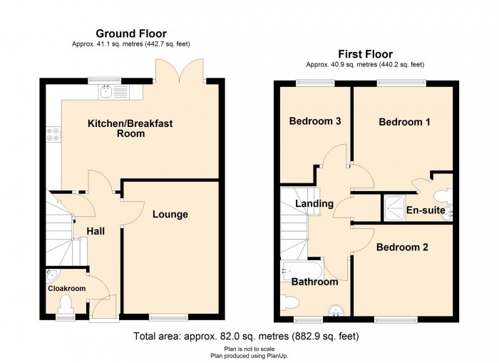 Floorplan for Bryn Meurig, Llanharry, Rhondda Cynon Taf, CF72 9FY