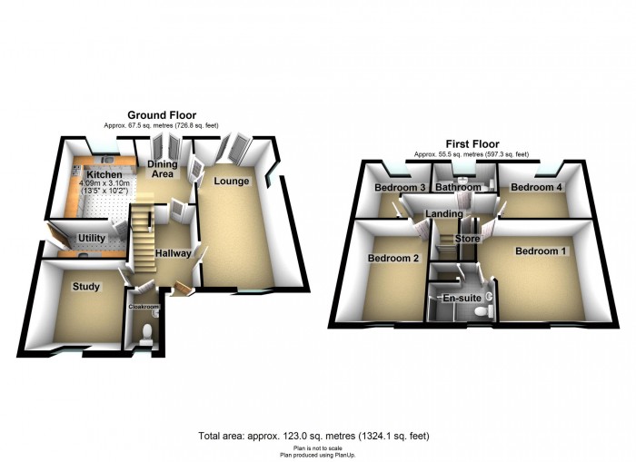 Floorplan for Ty Newydd Heights, Trefechan, Merthyr Tydfil