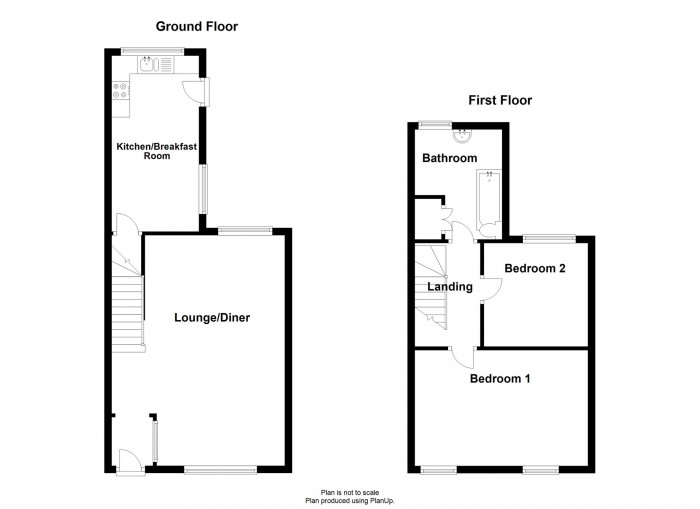 Floorplan for Muriel Terrace, Dowlais, Merthyr Tydfil, CF48 3PB