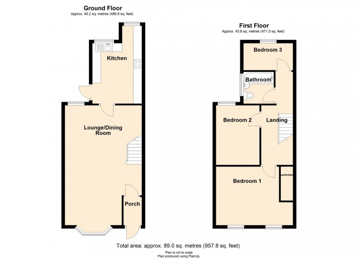 Floorplan for Moy Road, Aberfan, Merthyr Tydfil, CF48 4QR