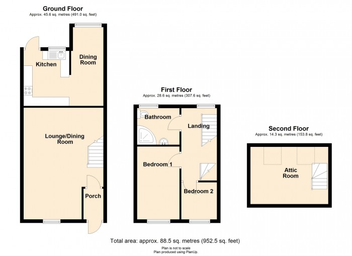 Floorplan for Trevethick Street, Merthyr Tydfil, CF47 0HX