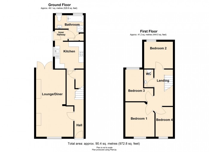 Floorplan for The Parade, Church Village, Pontypridd