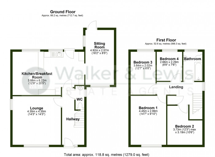 Floorplan for The Paddocks, Upper Church Village, Pontypridd