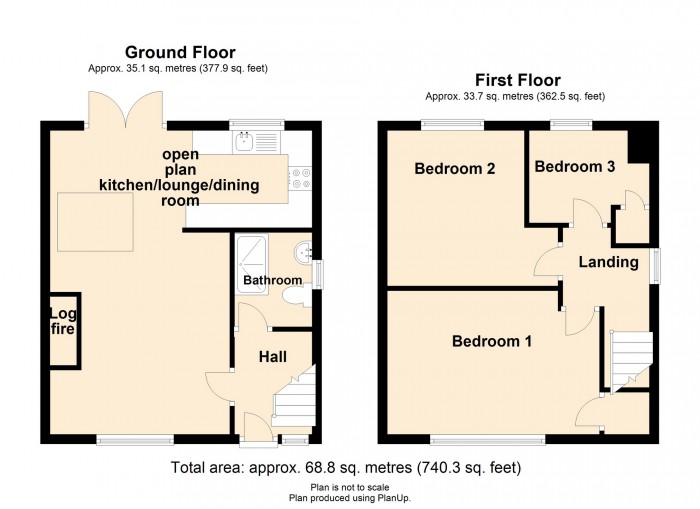 Floorplan for Andrews Close, Merthyr Tydfil, CF48 1SS