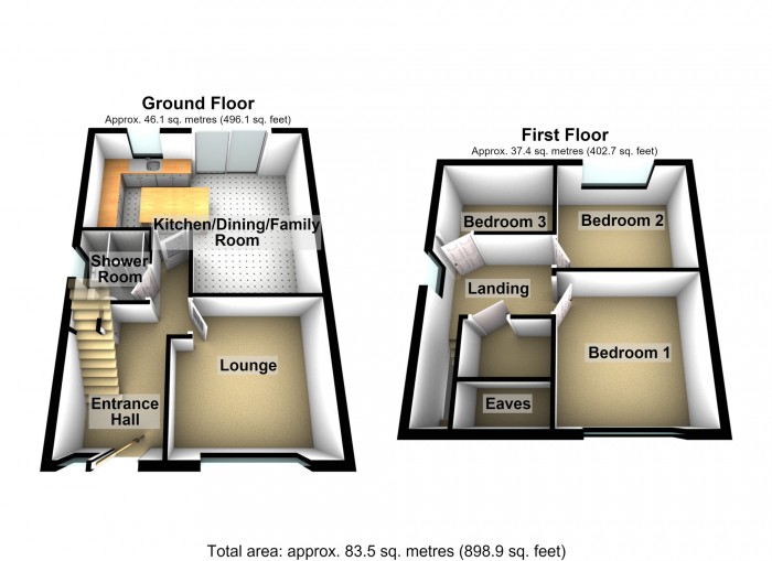 Floorplan for Worcester Close, Heolgerrig, Merthyr Tydfil