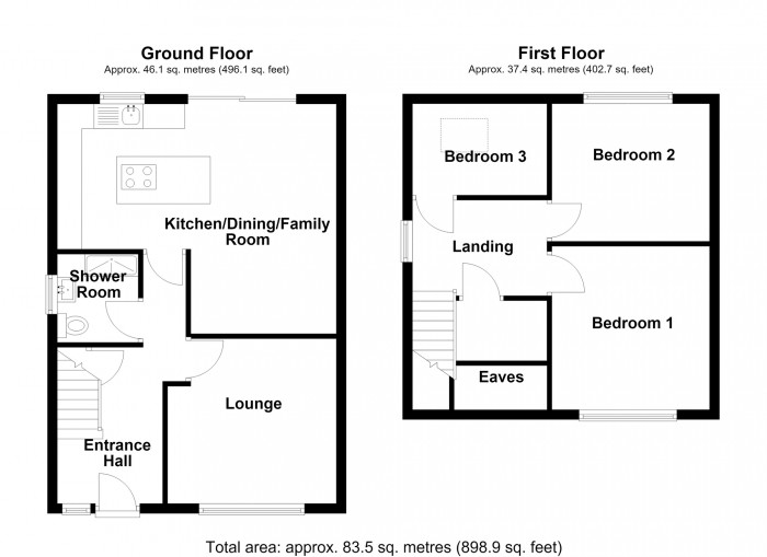 Floorplan for Worcester Close, Heolgerrig, Merthyr Tydfil