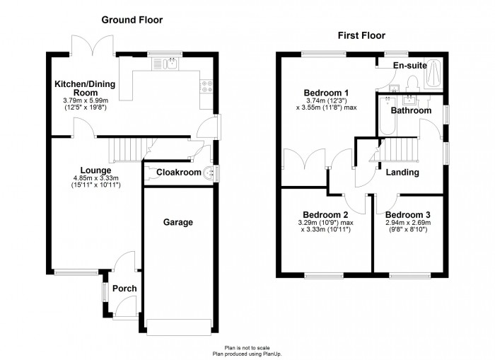 Floorplan for Golygfa'R Eglwys, Pontypridd