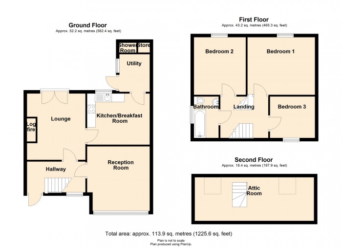 Floorplan for Royal Crescent, Penydarren, Merthyr Tydfil, CF47 9LA