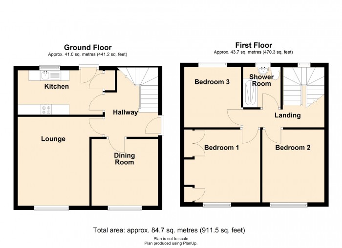 Floorplan for Ilan Avenue, Pontypridd