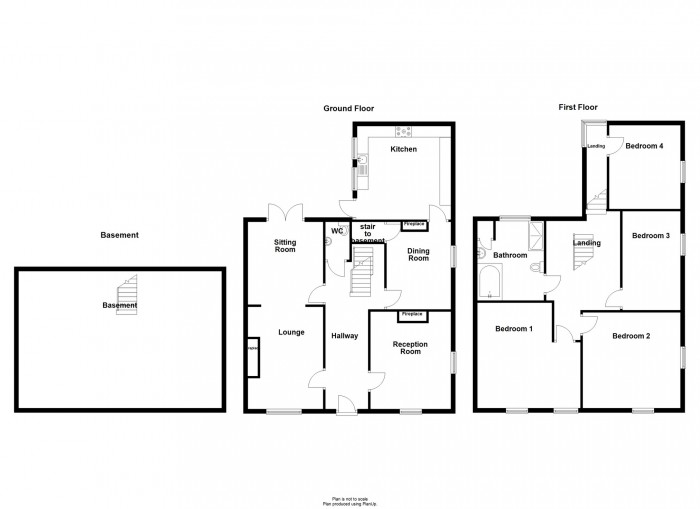 Floorplan for Lower Thomas Street, Merthyr Tydfil, Mid Glamorgan, CF47 0BY