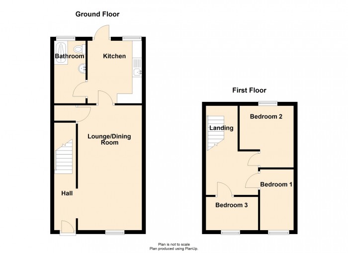 Floorplan for Yew Street, Troedyrhiw, Merthyr Tydfil, CF48 4EB