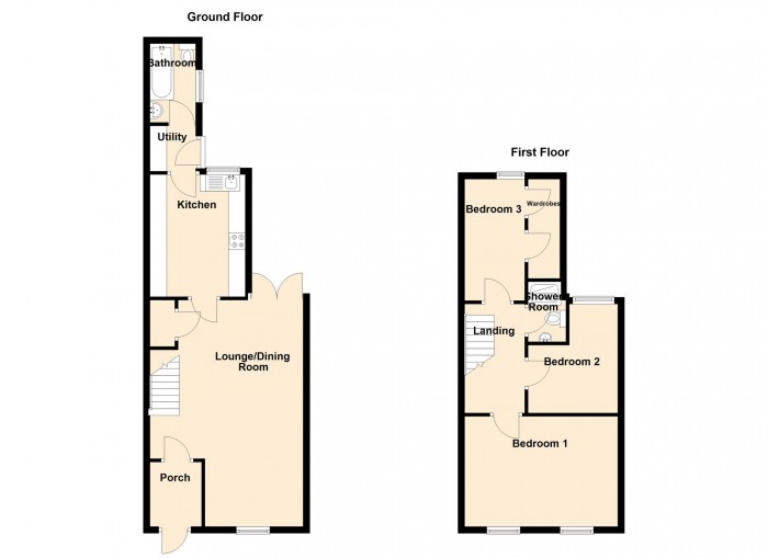 Floorplan for Williams Place, Merthyr Tydfil, CF47 9YH