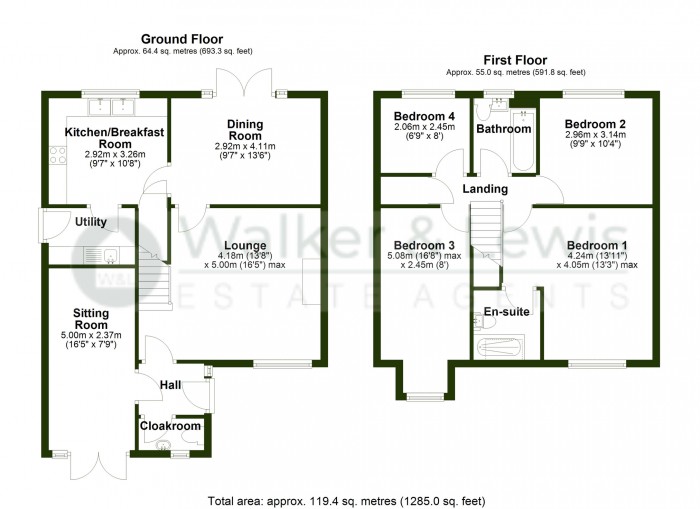 Floorplan for Plas Y Fedwen, Coed-y-Cwm, Pontypridd