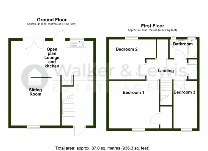 Floorplan for Acacia Avenue, Merthyr Tydfil, Cf47 9RD