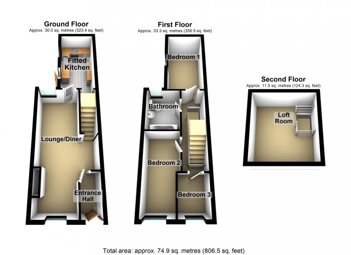 Floorplan for Above Bridge, High Street, Caeharris, Merthyr Tydfil